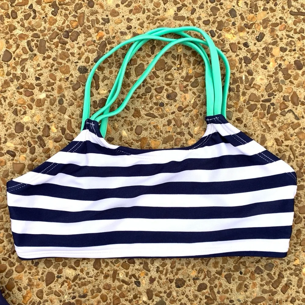 Cat & Jack Red White Blue Bikini & Rashguard Swim Set 6/6x - Picture 3 of 6